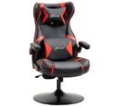 Fauteuil Gamer Haut-parleurs Intégrés Miami Noir Et Rouge