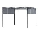 Pergola Triple Toit Rétractable Alessandra Grise Et Noire