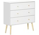 Commode Scandinave Harald En Bois Blanc Et 3 Tiroirs