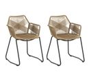 2 Chaises Design Gaby Beige Et Noir