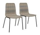 Lot De 2 Chaises Cosy Simona Beige Et Noir