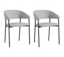 Lot De 2 Chaises Design Claudio Noires Et Grises