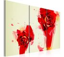 Tableau Regard Sur La Rose 60 X 40 Cm Rouge