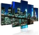 Tableau Bleu Nyc 200 X 100 Cm Noir