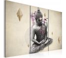 Tableau Bouddha - Vue De Dessus 60 X 40 Cm Beige