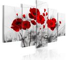 Tableau Coquelicots Rouges Miracle 100 X 50 Cm Rouge