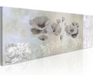 Tableau Panoramique - Coquelicots En Hibernation 120 X 40 Cm Gris