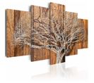 Tableau Chronique Des Arbres 100 X 50 Cm Marron