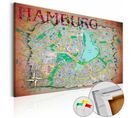 Tableau En Liège Hambourg 60 X 40 Cm Beige