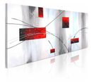 Tableau Peint Toile Intissée Rouge 100x40cm