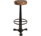 Tabouret Marron Acier 38x38x80cm