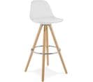 Tabouret Bar Résine Blanc 43x42x95cm