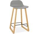 Tabouret Bar Résine Gris 46x47x86,5cm