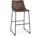 Tabouret De Bar Minimaliste Assise Rembourrée Imitation Cuir