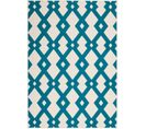 Tapis Tissé 100 Ivory Turquoise 160 X 230 Cm Bleu