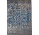 Tapis Extérieur Fait à La Main Ensoleille 310 Beige Bleu 80 X 150 Cm Bleu