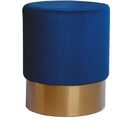 Pouf Banquette Bois Bleu H. 42cm