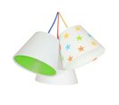 Suspension Enfant Abat-jour Blanc Et Vert 50x50x30