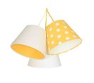 Suspension Enfant Abat-jour Blanc Et Orange 50x50x30