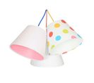 Suspension Enfant Abat-jour Blanc Et Rose 50x50x30