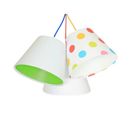 Suspension Enfant Abat-jour Blanc Et Vert 50x50x30