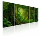 Tableau Jungle Tropicale 200 X 80 Cm Vert