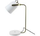 Lampe De Table Cuivre Blanc 20x29x58cm