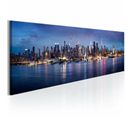 Tableau Nuits New-yorkaises 135 X 45 Cm Bleu