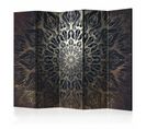 Paravent Toile D'araignée Marron Ii 5 Volets 225 X 172 Cm Noir