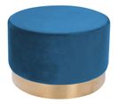 Pouf Banquette Bois Bleu H. 43cm