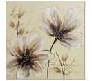 Tableau Fleurs 7 60 X 60 Cm Beige