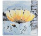 Tableau Fleur Jaune 70 X 70 Cm Jaune