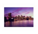 Tableau Manhattan Au Coucher Du Soleil 40 X 30 Cm Violet