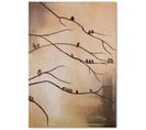 Tableau Oiseaux Sur Les Branches 70 X 100 Cm Beige