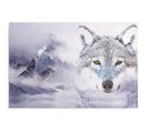 Tableau Loups En Hiver 70 X 50 Cm Blanc