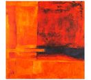 Tableau Art Abstrait 2 60 X 60 Cm Orange