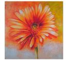 Tableau Fleur Grosse Orange 100 X 100 Cm Orange