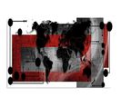 Tableau Bois La Composition D'une Carte Du Monde 1 80 X 60 Cm Rouge