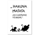 Tableau Bois Hakuna Matata 3 50 X 70 Cm Blanc