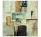 Tableau Bois 70 Abstraction 90 X 90 Cm Beige