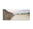 Tableau Bois Les Dunes De Sable Sur La Plage Au Coucher Du Soleil 50 X 20 Cm Beige