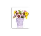 Tableau Bois Fleurs Dans Un Vase 70 X 100 Cm Violet