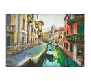 Tableau Bois Venise 2 70 X 50 Cm Vert