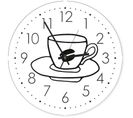 Horloge Murale Décorative Tasse De Café Design 60 X 60 Cm Blanc