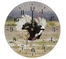 Horloge Murale Panoramique Autruche Sauvage Nature 40 X 40 Cm Marron