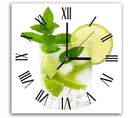 Horloge Murale Élégante Cocktail Mojito Design Fruité 60 X 60 Cm Vert