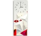 Horloge Murale Design Géométrique Et Colorée 30 X 90 Cm Blanc