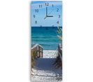 Horloge Murale Paysage De Plage Pittoresque Et Relaxant 40 X 118 Cm Bleu