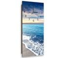 Horloge Murale Paysage Marin Pour Ambiance Bord De Mer 25 X 65 Cm Bleu