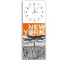 Horloge Murale Design Vertical New York Citadine 30 X 90 Cm Blanc